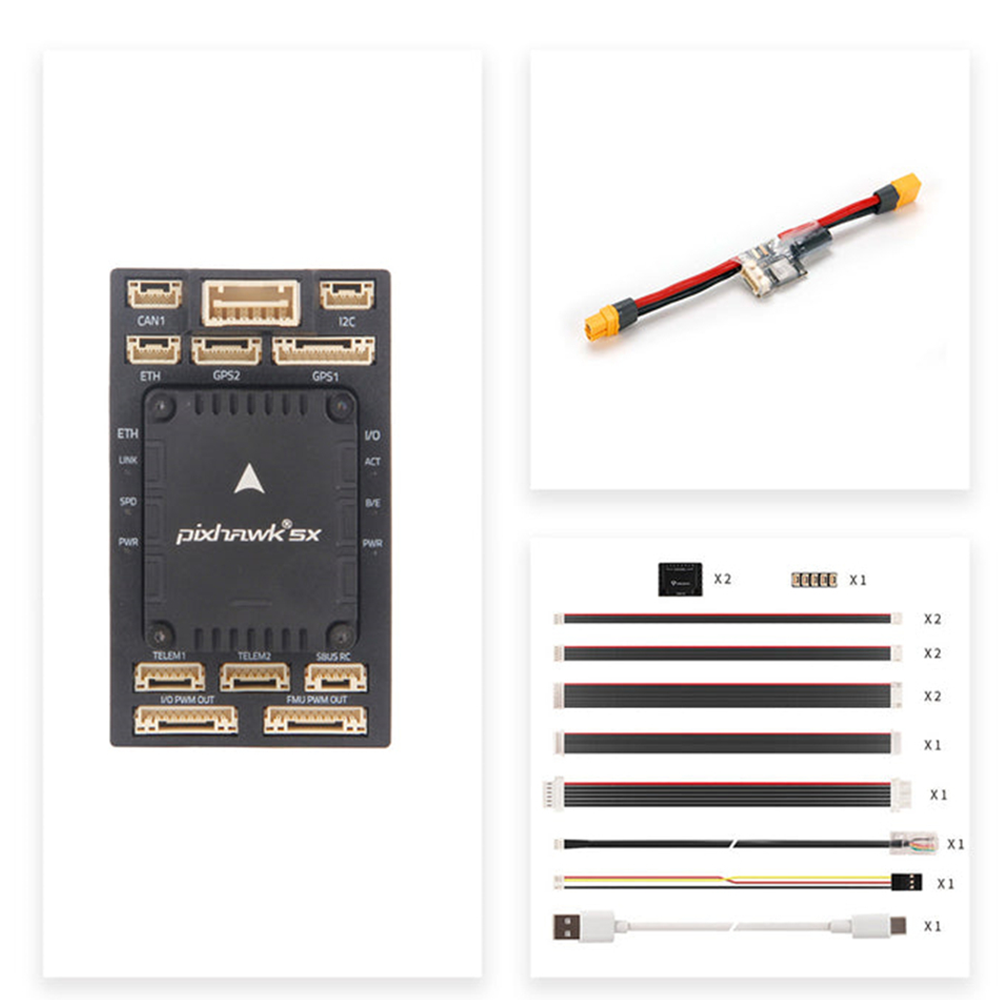 Holybro-Pixhawk-5X-Hauptplatine-M10-M9N-GPS-PM02D-Strommodul-Kombi-fuumlr-RC-Multirotor-Drohne-2020361-13